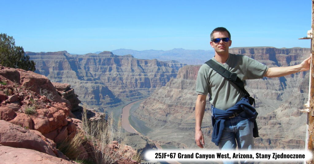 Autor w 25JF+67 Grand Canyon West, Arizona, Stany Zjednoczone